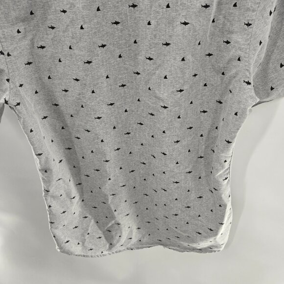 Molokai Surf Co Gray Sharks Short Sleeved Button Down Medium - Picture 10 of 14